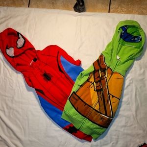 Marvel: Spider-man & Ninja turtle sweaters with face hoodies.